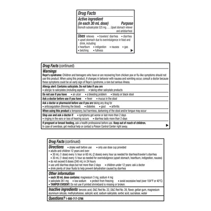 PEPTO-BISMOL, SUSP 262MG/15ML4OZ 9PG