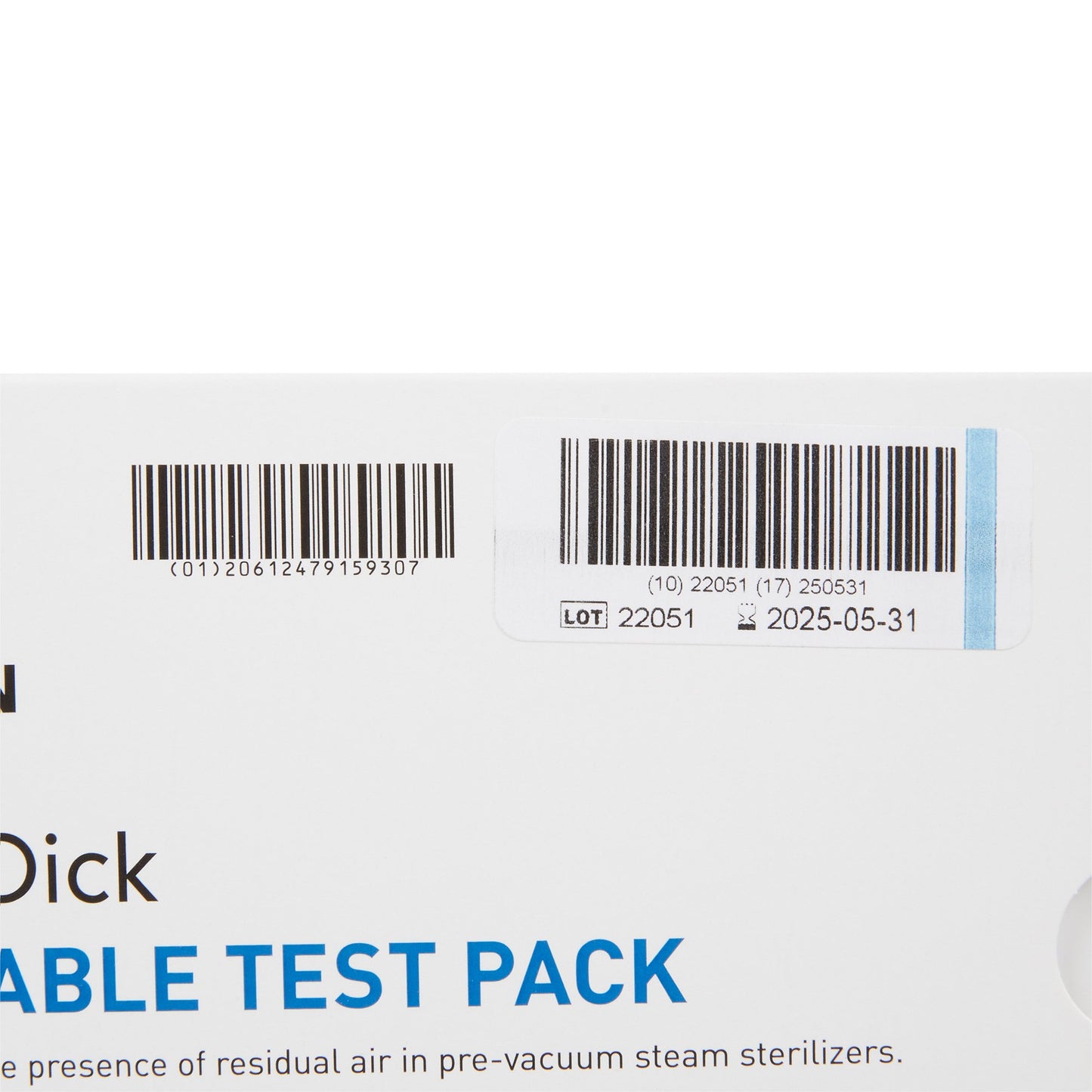 TEST PACK, BOWIE-DICK DISP
