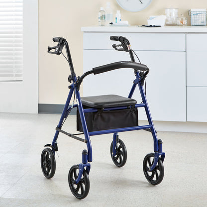 WALKER, ROLLATOR DURA FOLDINGSTEEL W/7.5" WHLS BLU 350LB