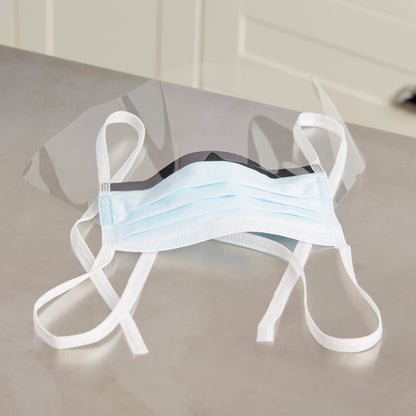MASK, SURG W/EYESHLD TIES ASTM3 ANTIFOG