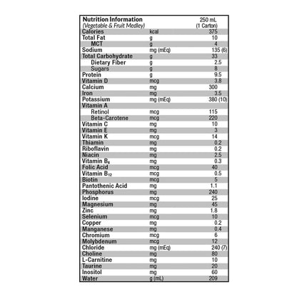 COMPLEAT PEPTIDE, 1.0 CAL PEDVEG/ FRUIT MEDLEY 250ML