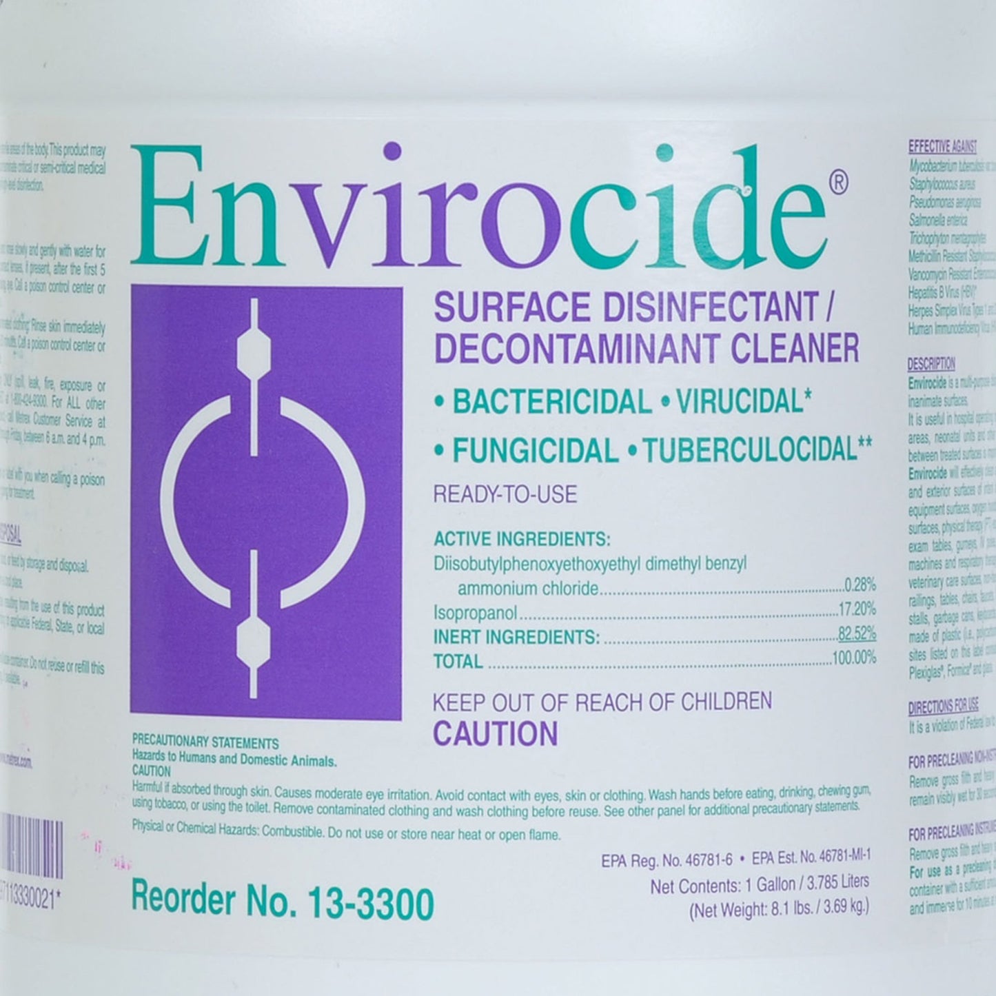 DISINFECTANT, ENVIROCIDE GL