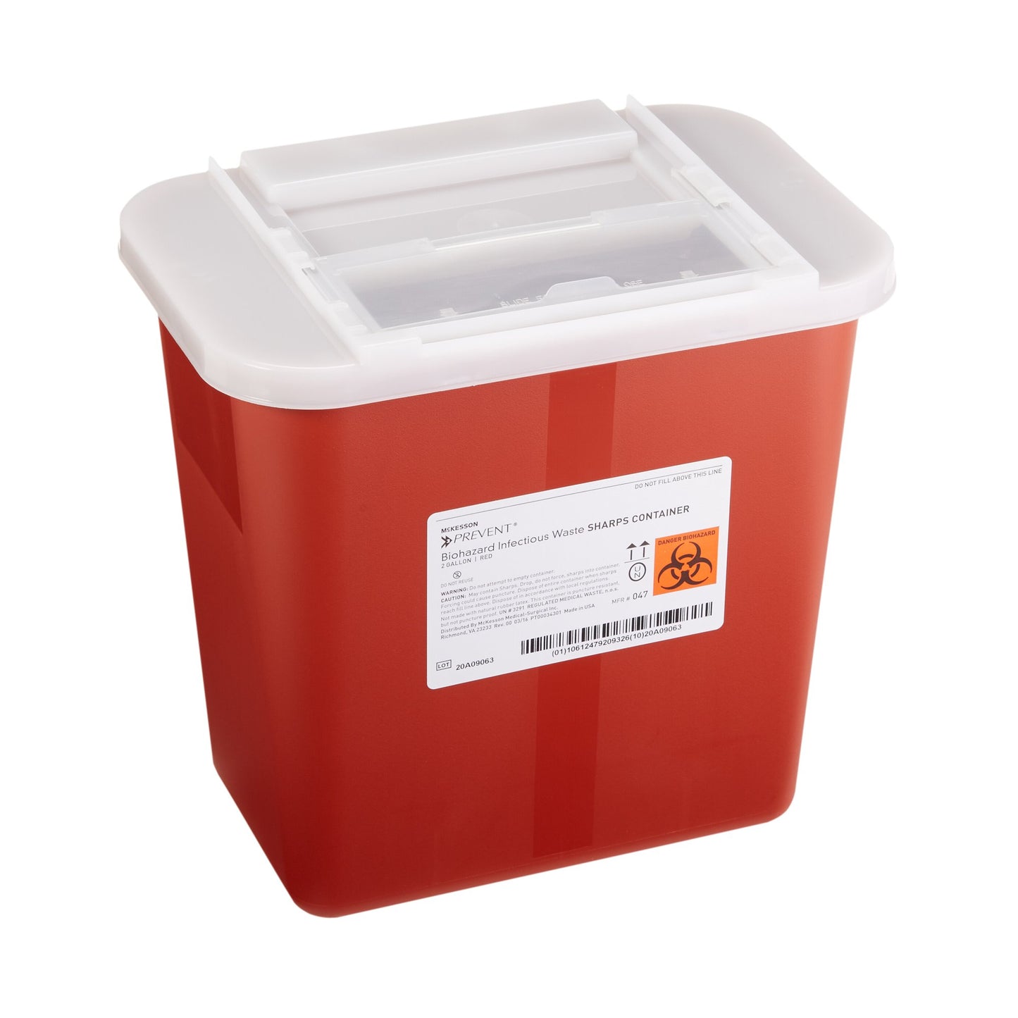 CONTAINER, SHARPS RED 2GL