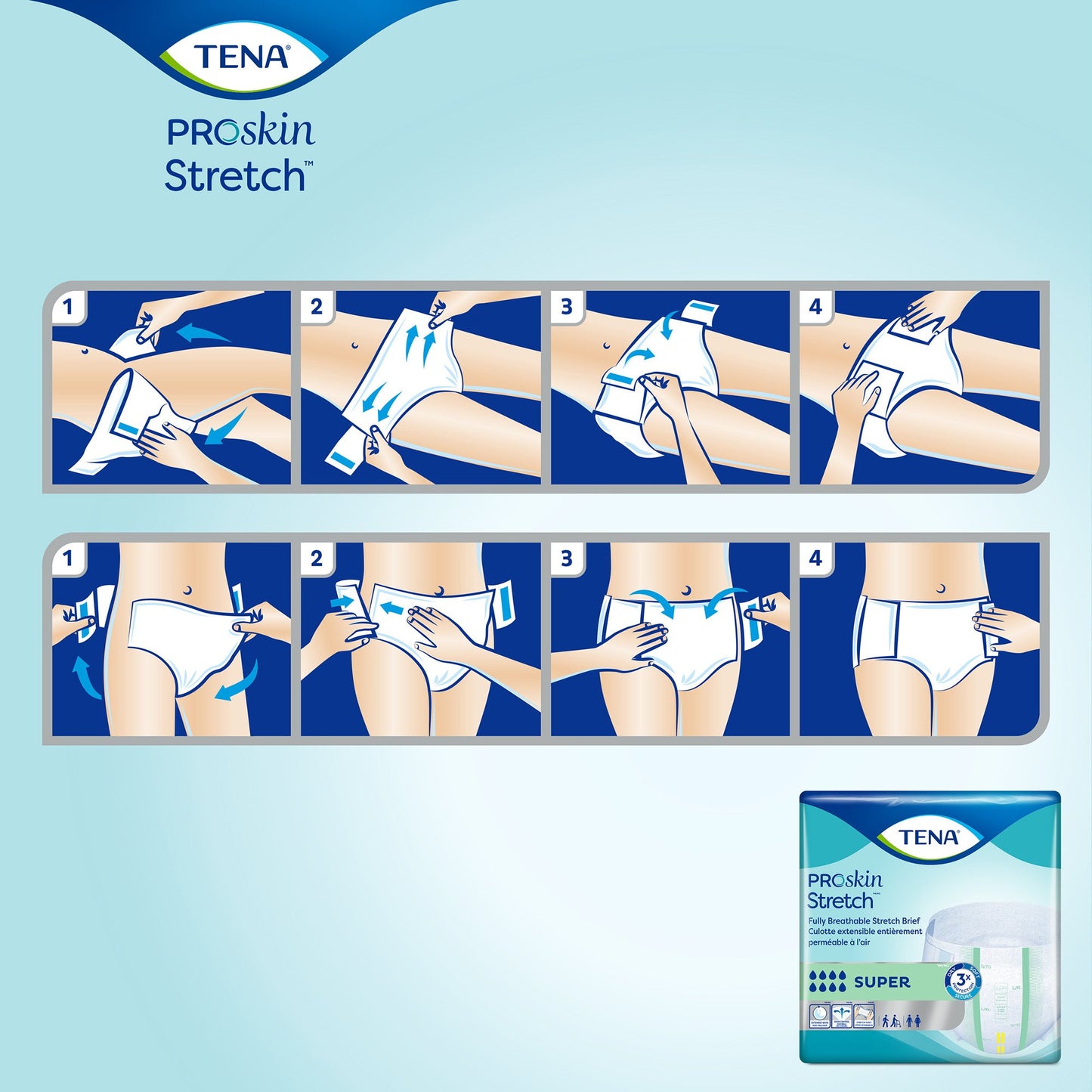 BRIEF, TENA STRTCH BARI GRN 3XLG