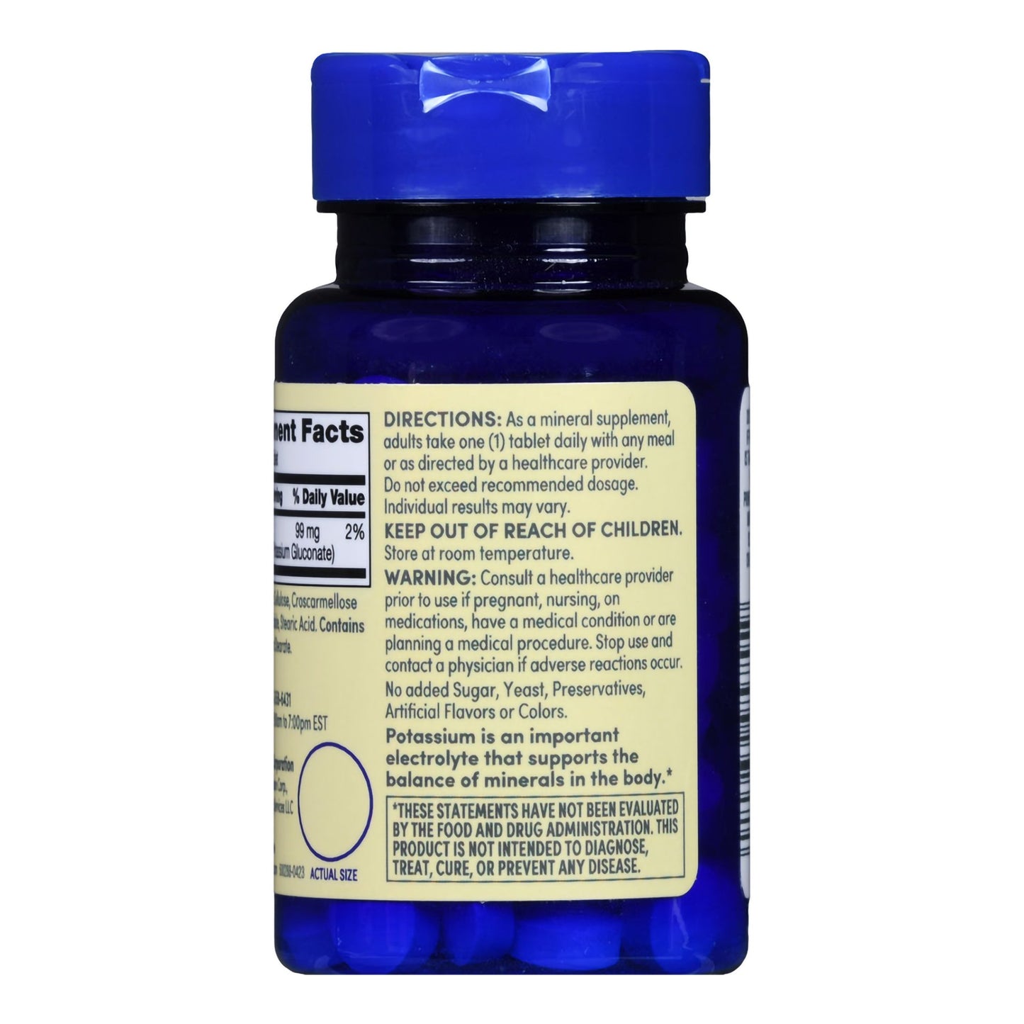 POTASSIUM, TAB FT SM 99MG