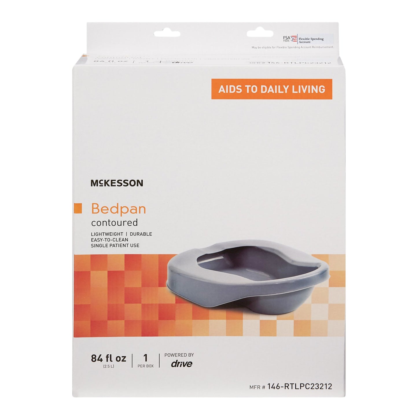 BEDPAN, CONTOURED LIGHT WEIGHT84OZ