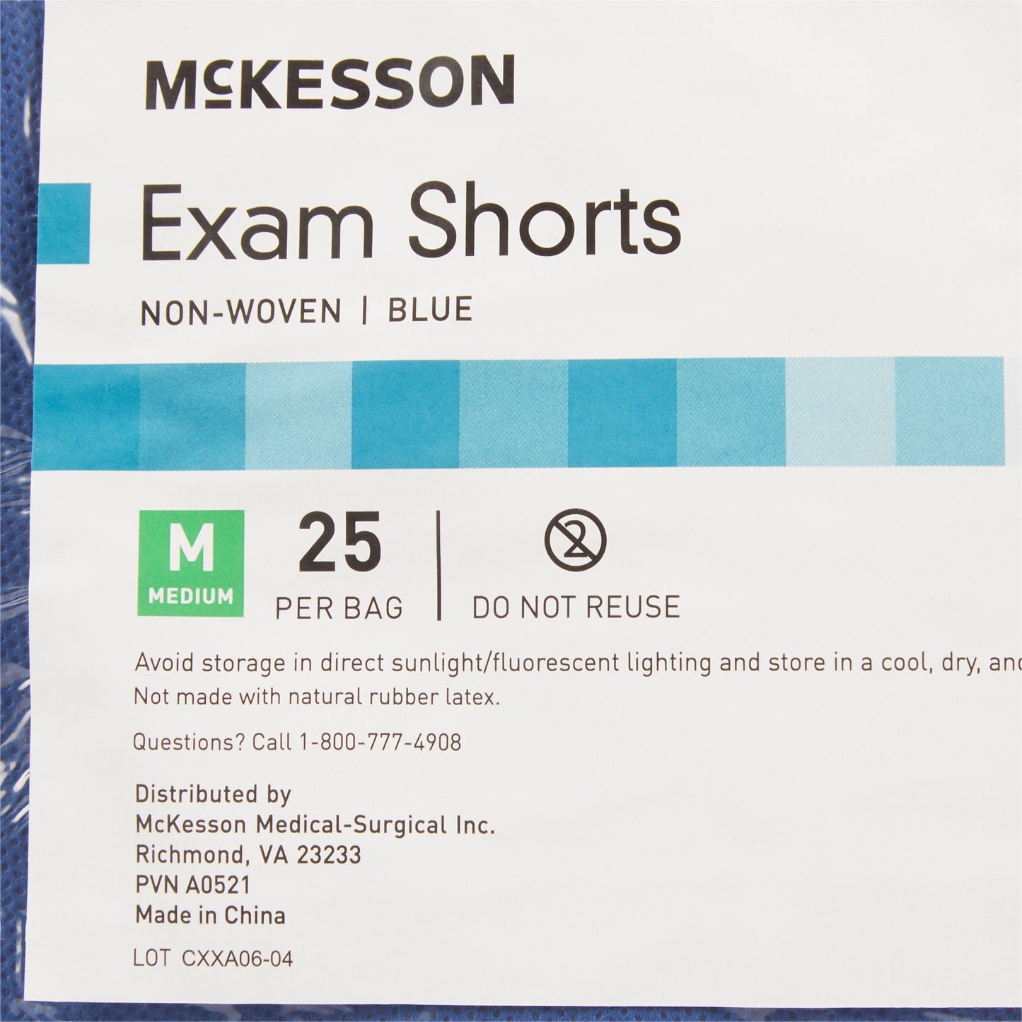 SHORTS, EXAM ORTHO BLU MED 28"-35"