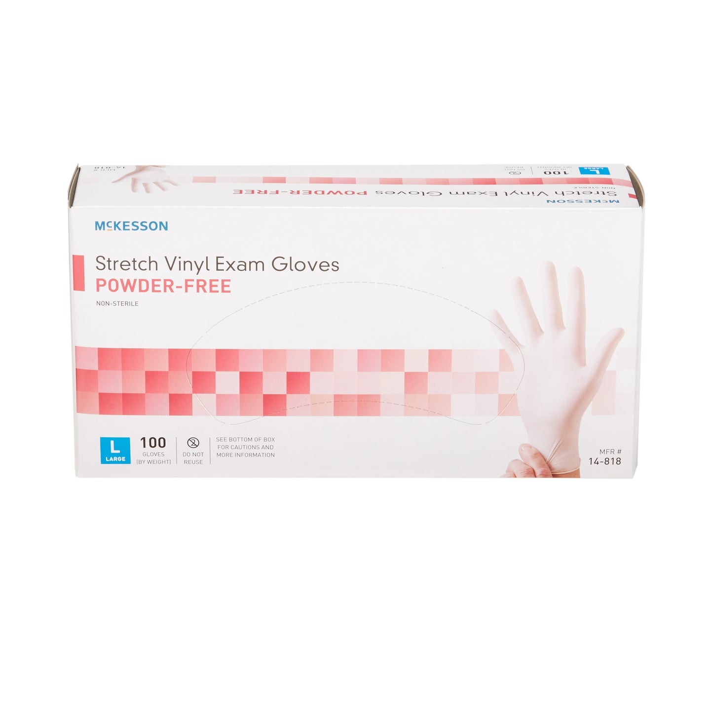 GLOVE, EXAM VNYLSTRCH LG N/S