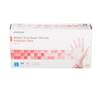 GLOVE, EXAM VNYLSTRCH LG N/S
