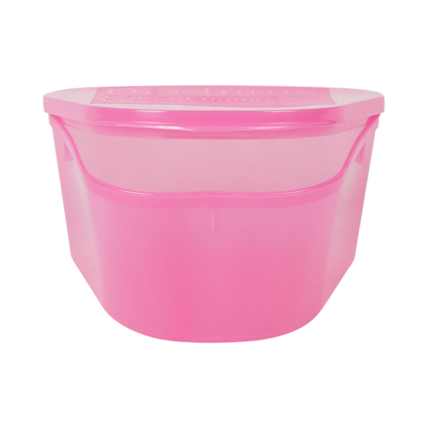 CUP, DENTURE HINGED LID PNK