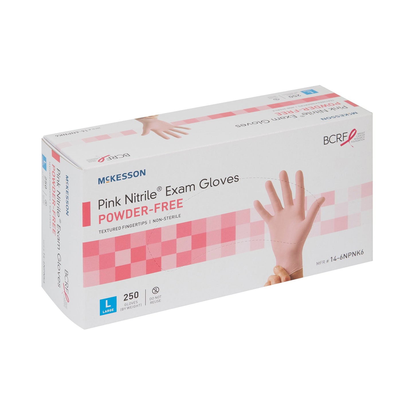 GLOVE, EXAM NTRL LG N/S PNK 3.0
