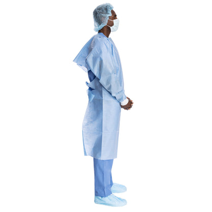 GOWN, IMP KNIT CUFF BLU