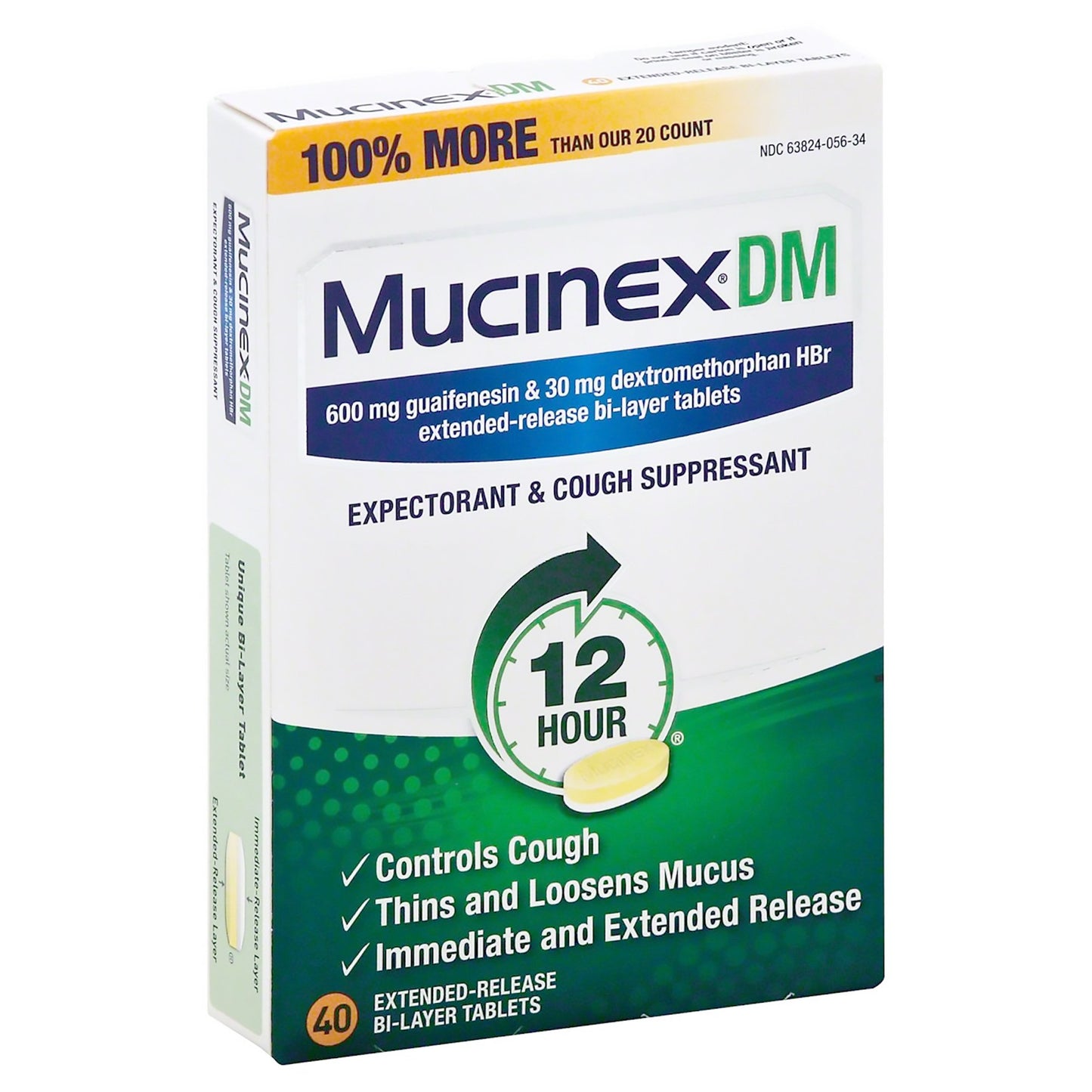 MUCINEX DM, TAB 600-30MG