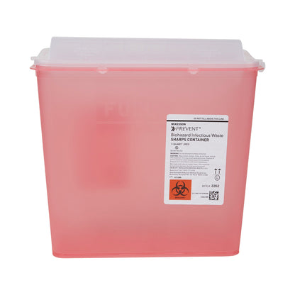 CONTAINER, SHARPS RED 5QT HORIZ