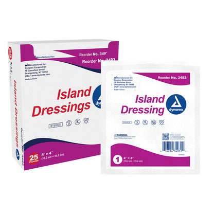 DRESSING, ISLAND STR 4X4"