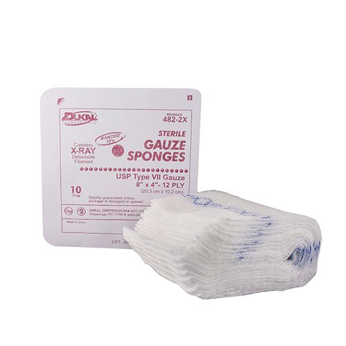 SPONGE, RAYTEC 12PLY 8"X4"