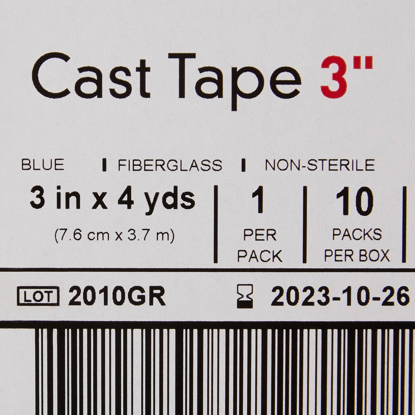 TAPE, CAST BLU LF 3"X4YDS