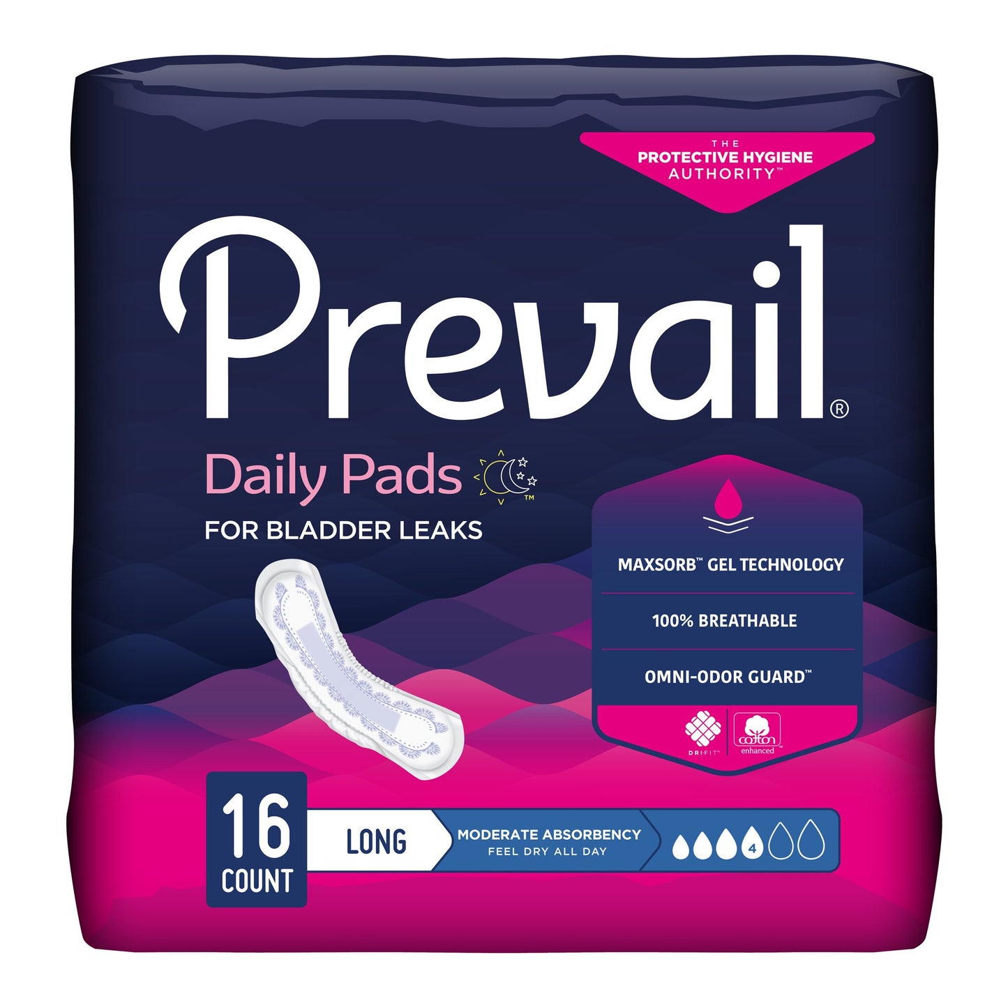 UNDERPAD, BLADDER CNTRL MODERATE LNG