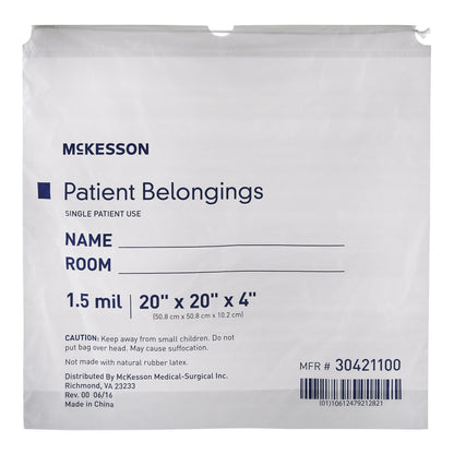 BAG, PAT DRWSTRNG 20X20X4 WHT