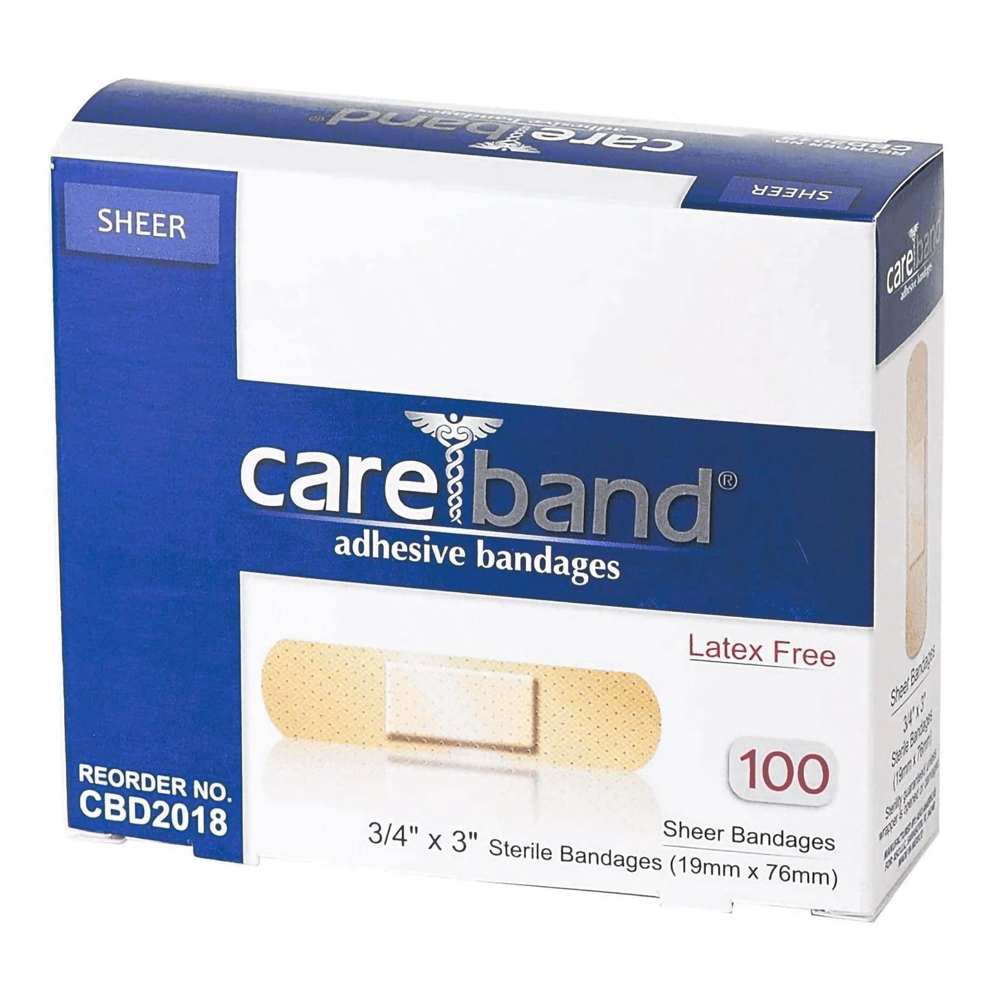 BANDAGE, ADHSV SHEER 3/4"X3"