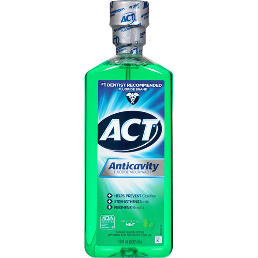 MOUTHWASH, ACT FLUOR RINSE MINT 18OZ 9CHATM