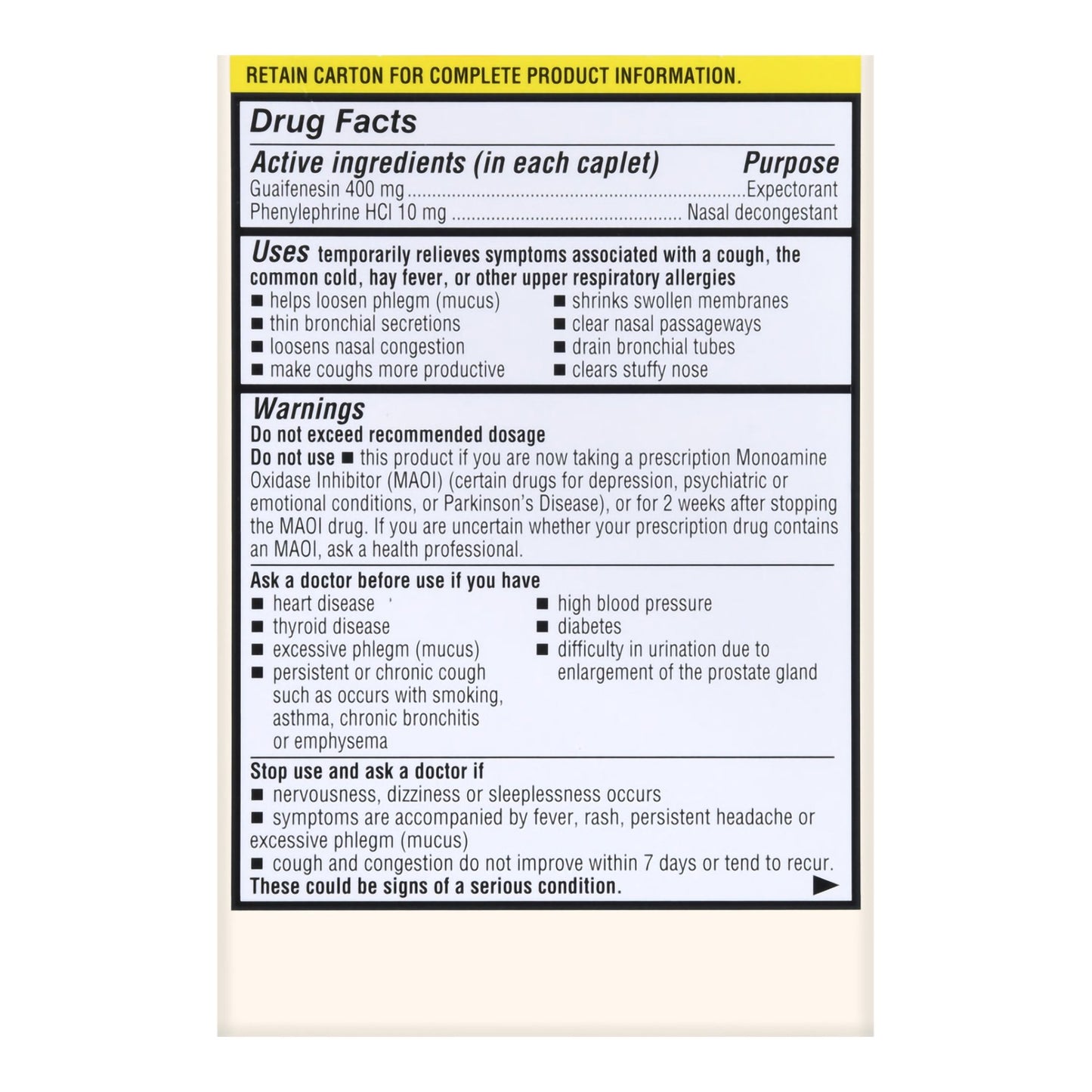 CHEST CONGESTION RELIEF PE, CAPL FT SM