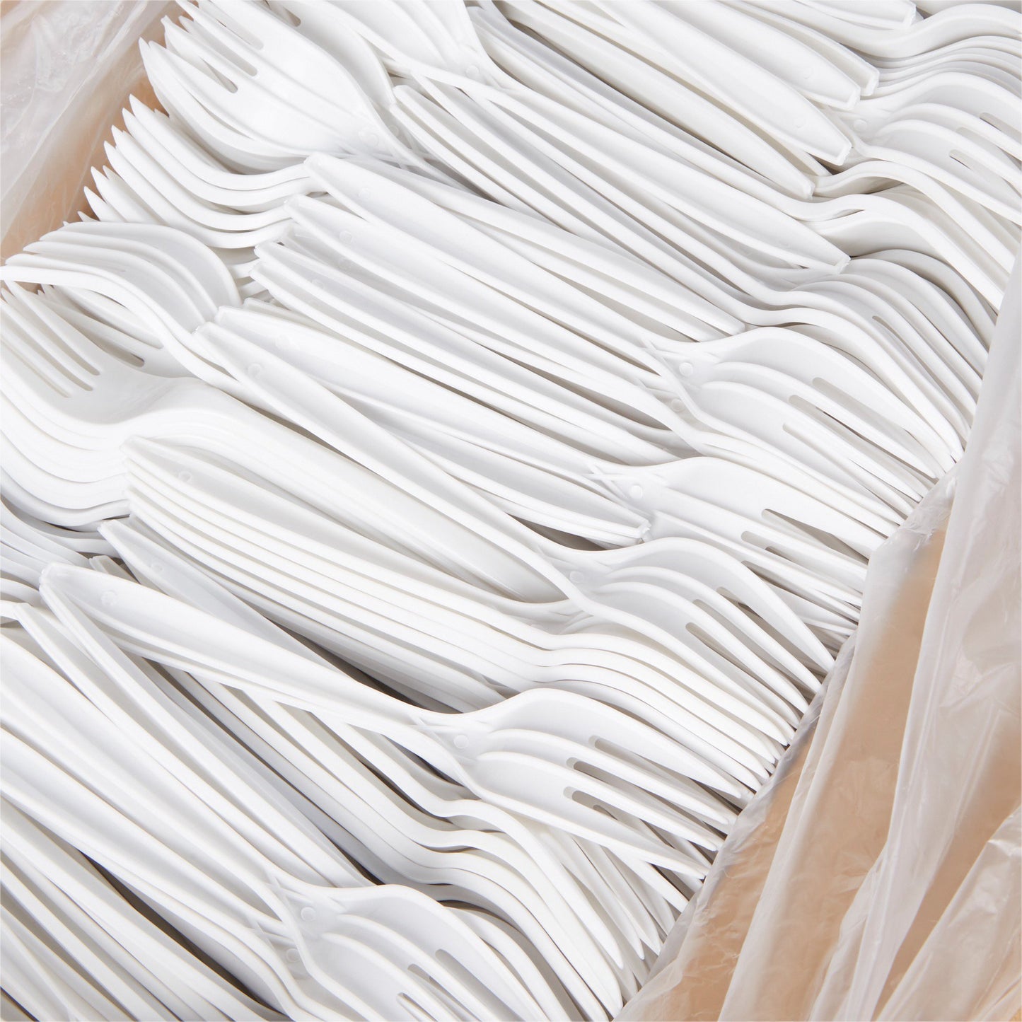 FORK, PLASTIC MED WGHT WHT 5 3/4"