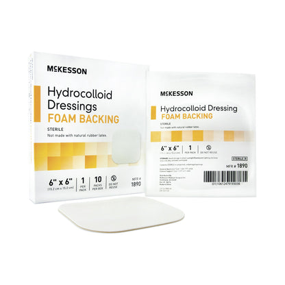 DRESSING, HYDROCOLLOID FOAM-BCK STR 6X6"