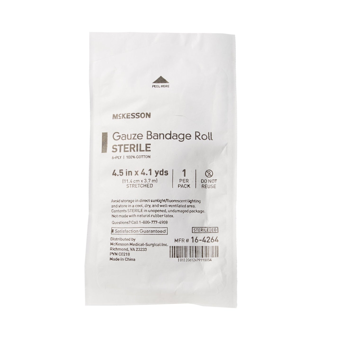 BANDAGE ROLL, GAUZE FLUFF STR4.5"X4.1YDS