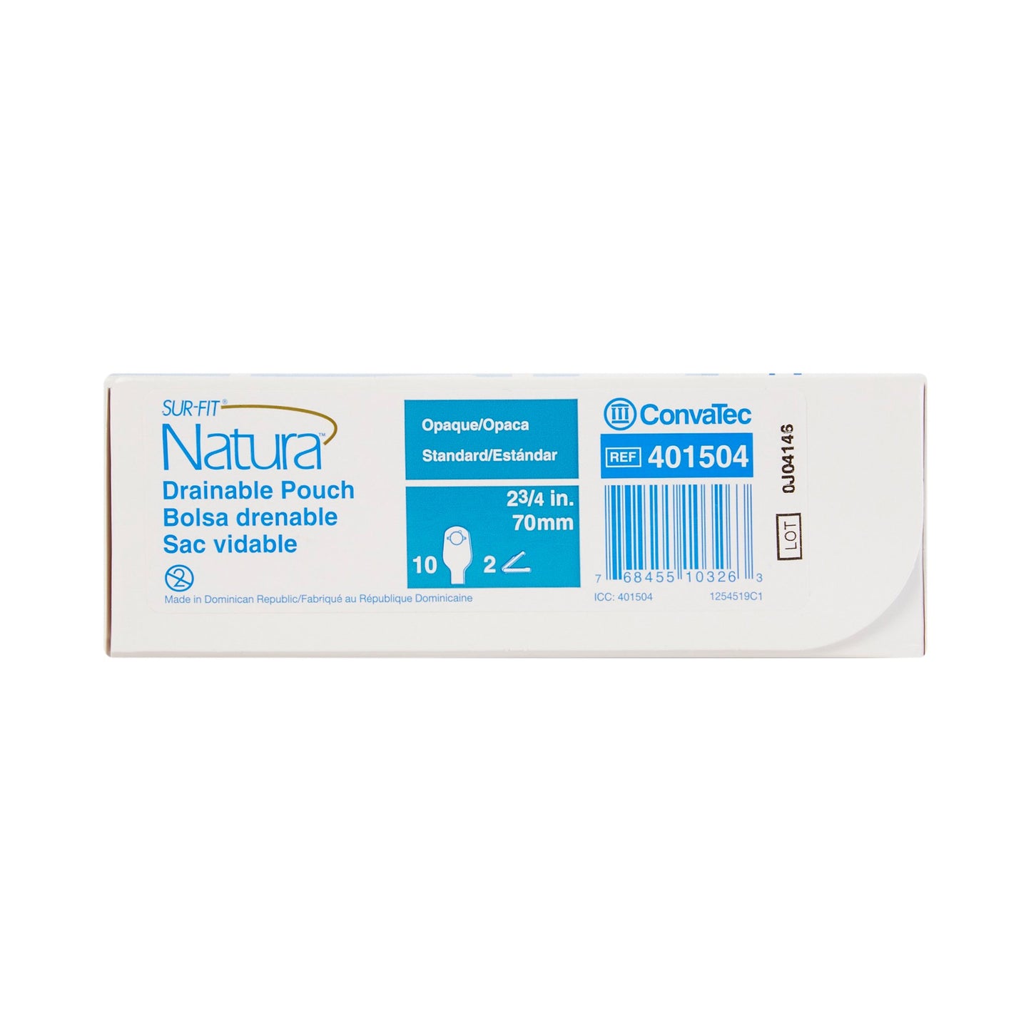 POUCH, DRN 12" OPAQUE OPN 2 3/4"