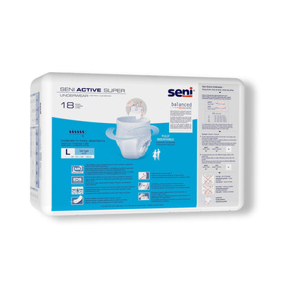 UNDERWEAR, INCONT ACTIVE SUPERLG 39"-53"