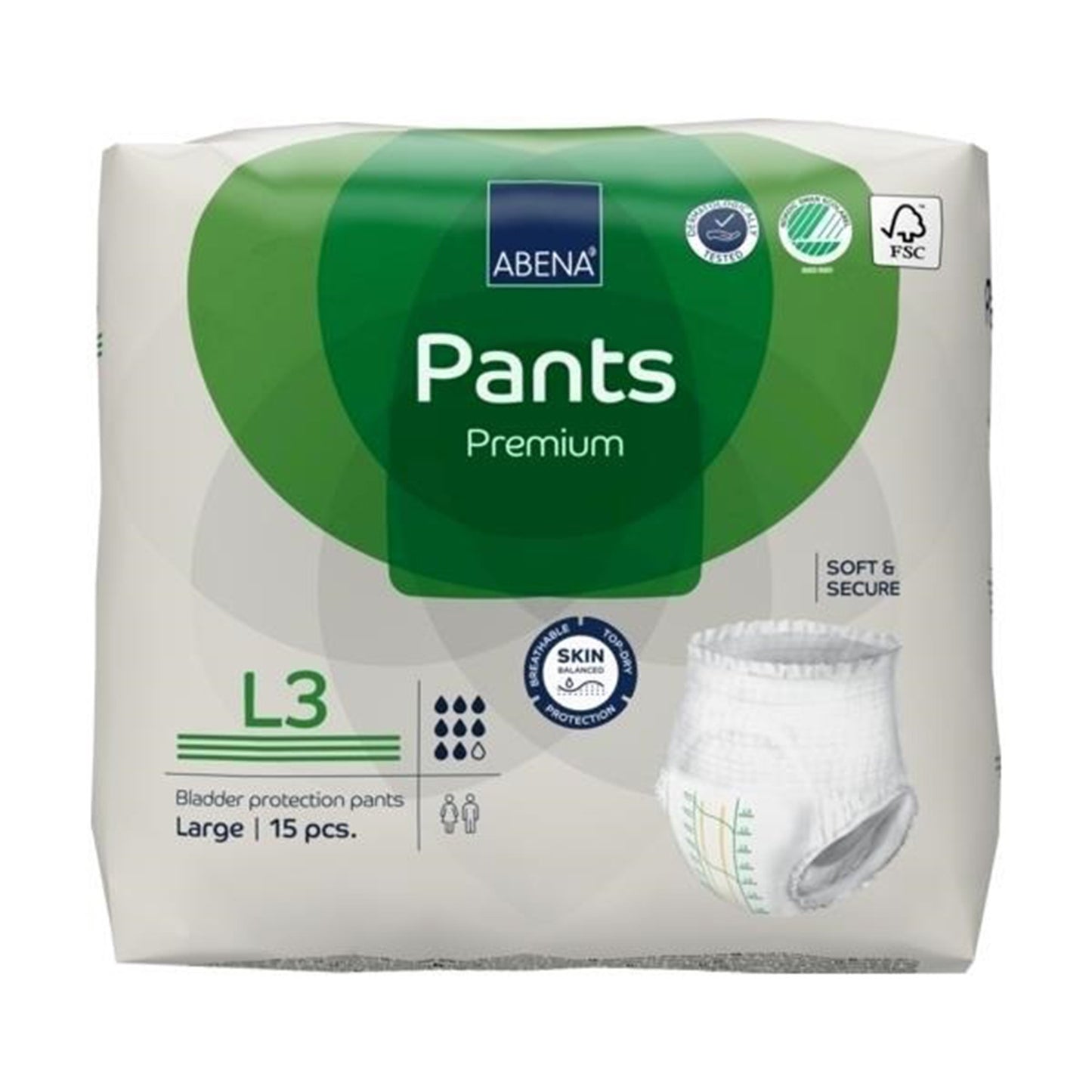 UNDERWEAR, INCONT ABENA PROT PREM L3 LG
