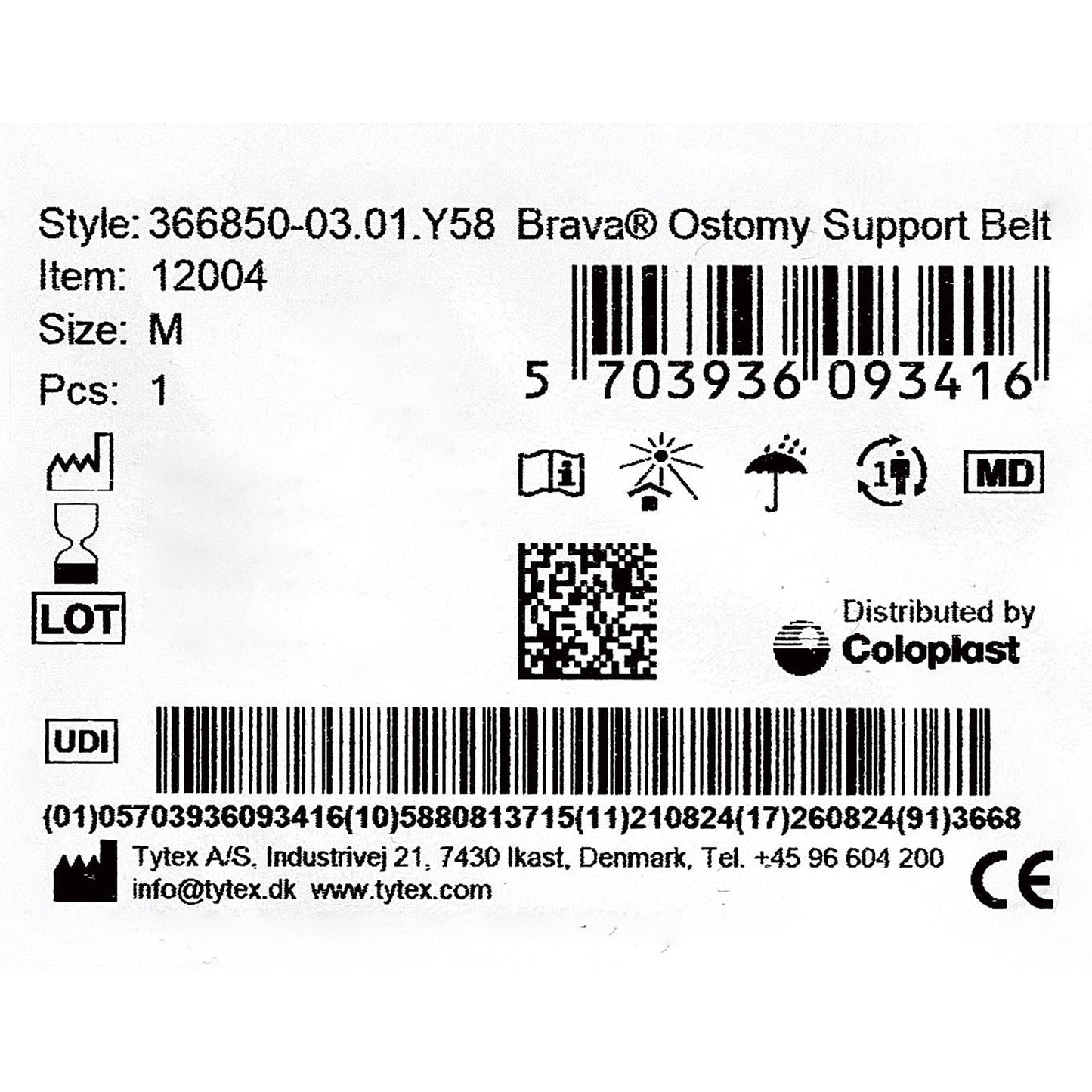 BELT, OSTOMY BRAVA SUPPORT MED