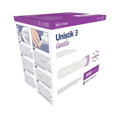 LANCET, UNISTICK III CMFRT W/LOCK 28GX1.8MM