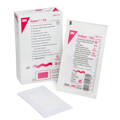 DRESSING, SOFT CLOTH MEDIPORE+PAD 3X1/2X6"