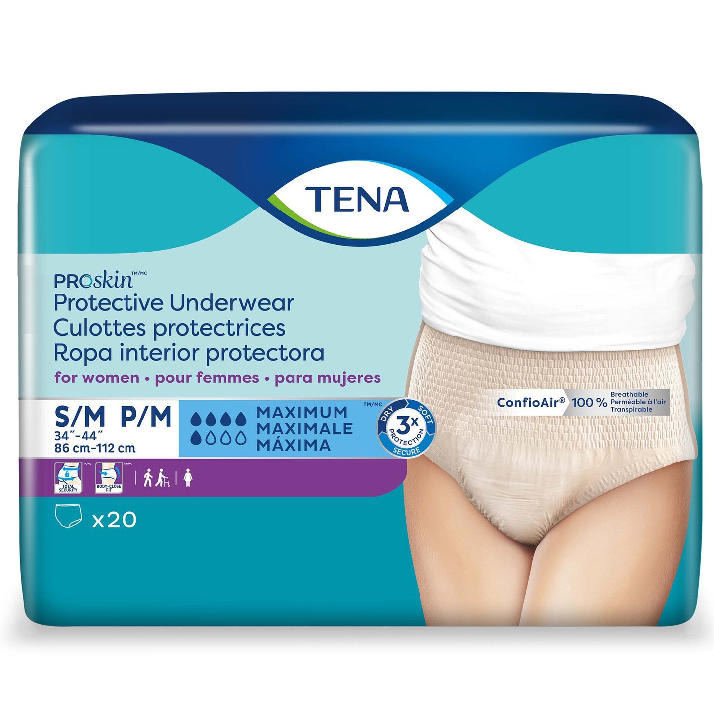 UNDERWEAR, INCONT INTIMATES PROSKIN WMNS SM/MED