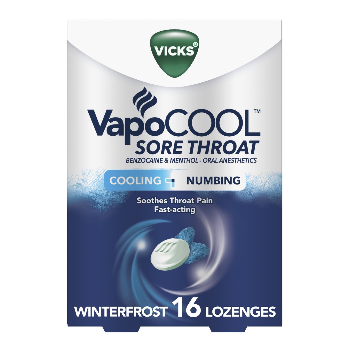 VICKS, LOZ VAPOCOOL SORE THROAT WINTERFROST