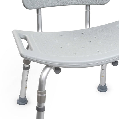 BENCH, BATH W/BCK ADJ ALUM FRAME 300LBS