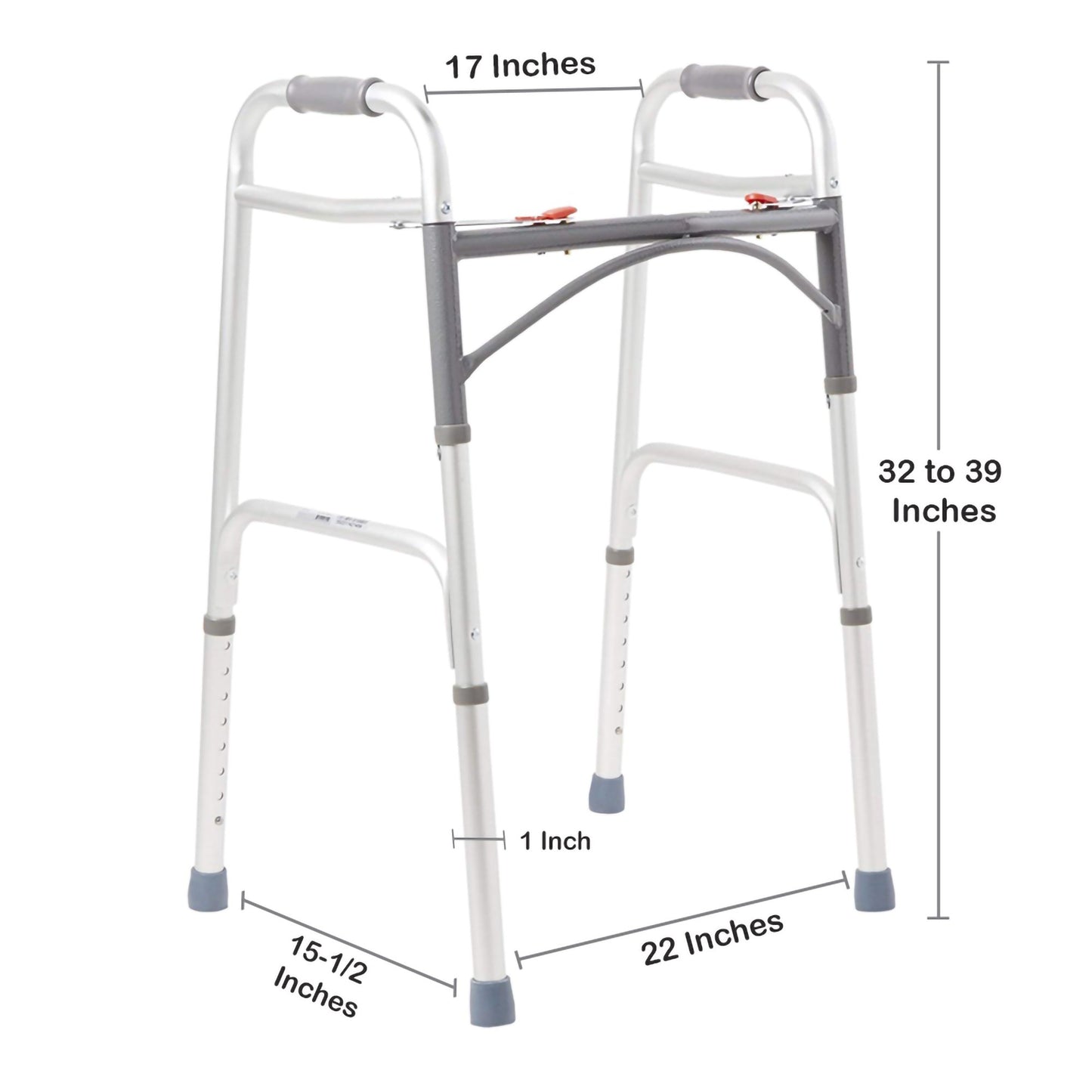 WALKER, DUAL FOLDING ADLT 350LBS
