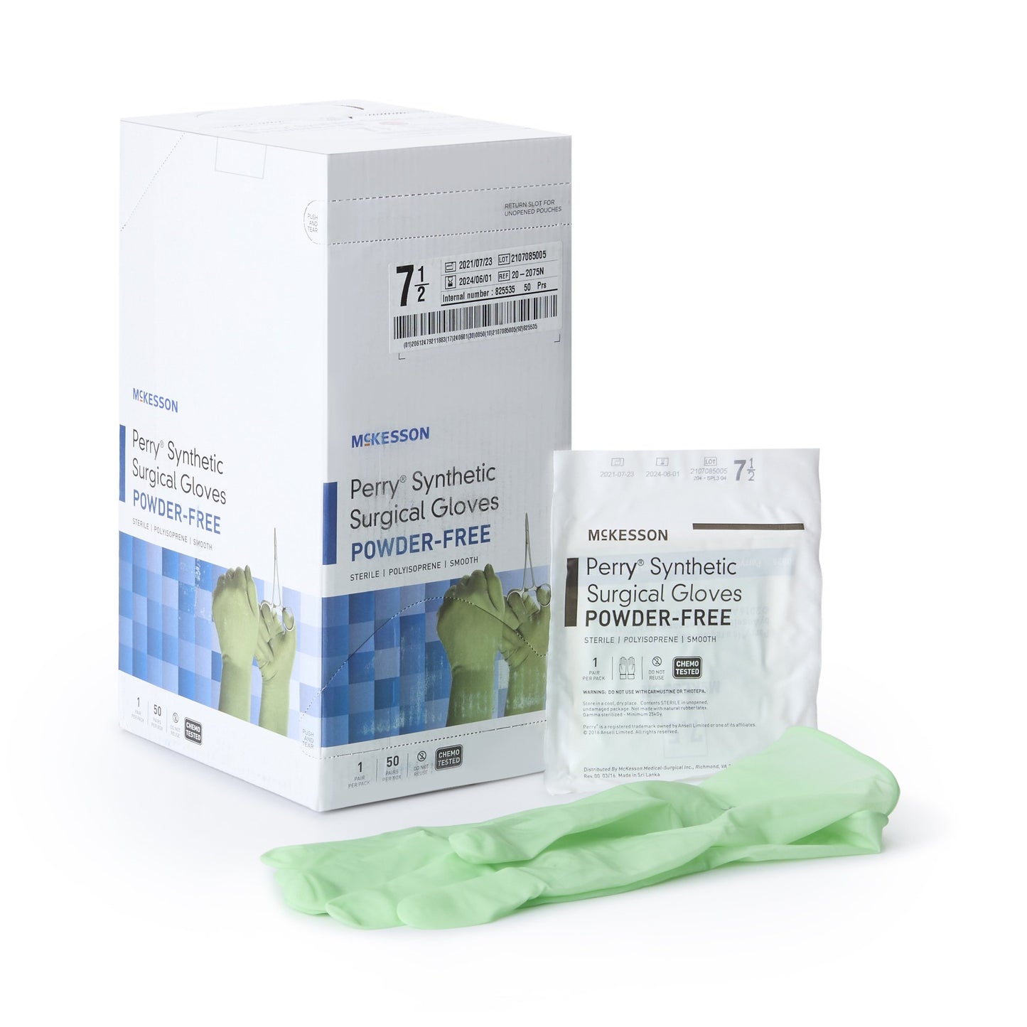 GLOVE, SURG PLYISO 7.5 STR2 SMTH CHEMO