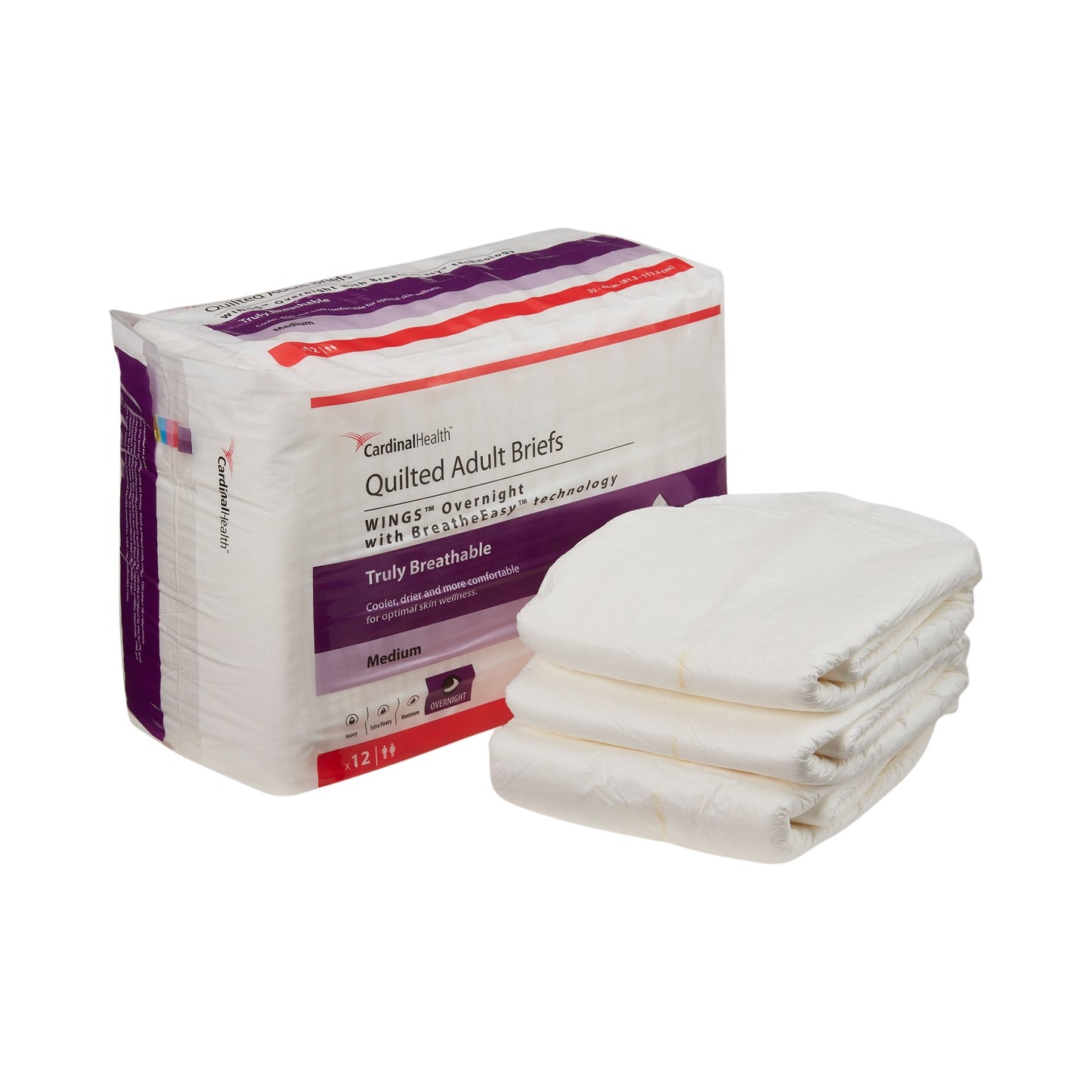 BRIEF, WINGS QUILTED OVERNT MED