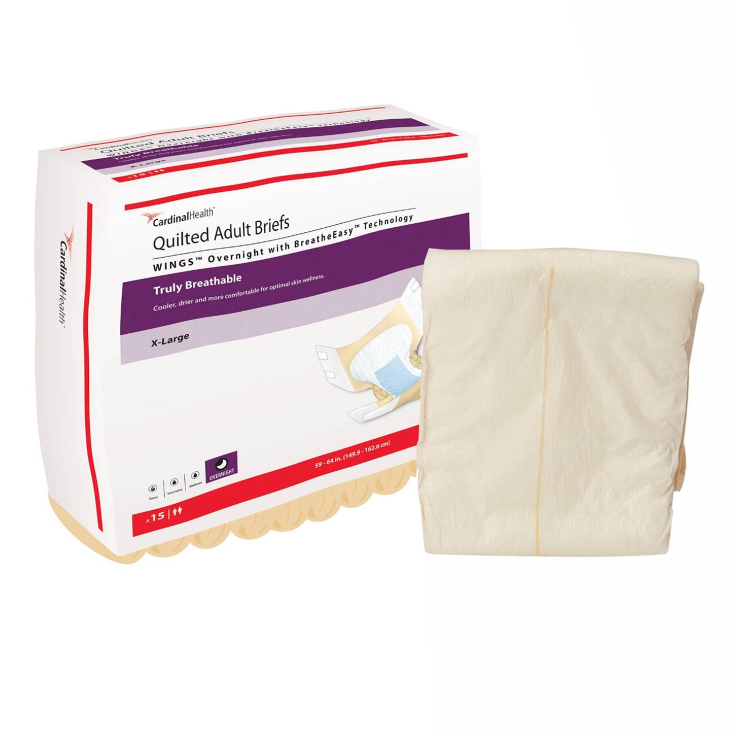 BRIEF, WINGS QUILTED OVERNT XLG