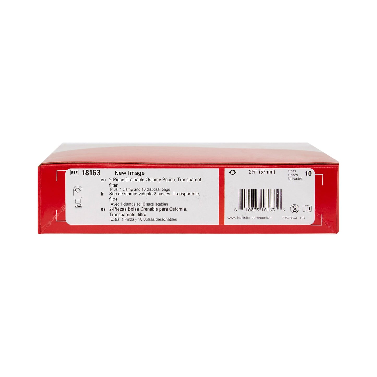 DRAIN, OSTOMY TRANSP W/FLTR 57MM 2 1/4"