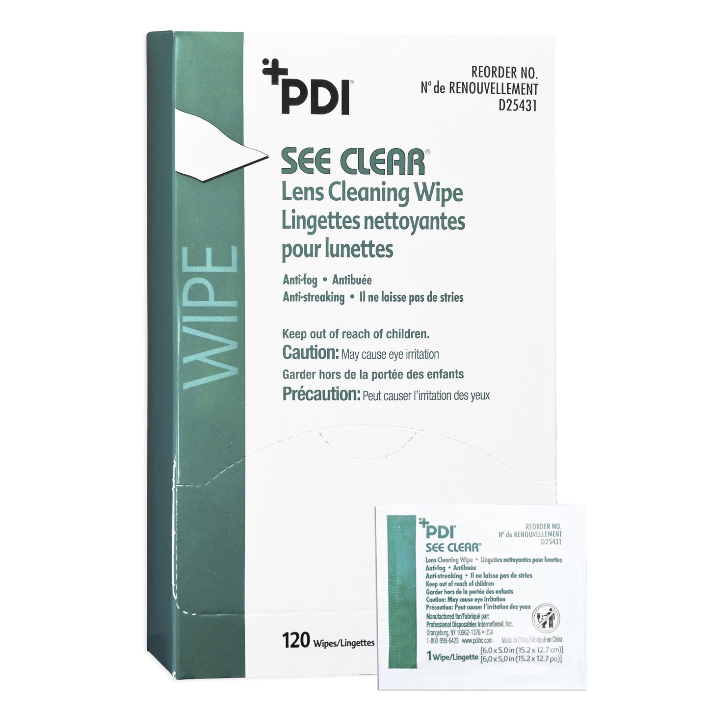 WIPE, EYEGLASS LENS CLEANER