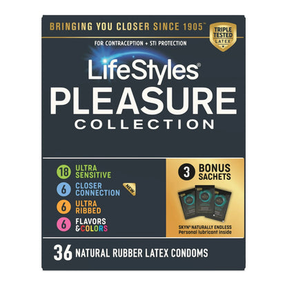 CONDOM, LIFESTYLES PLEASURE COLL LTX