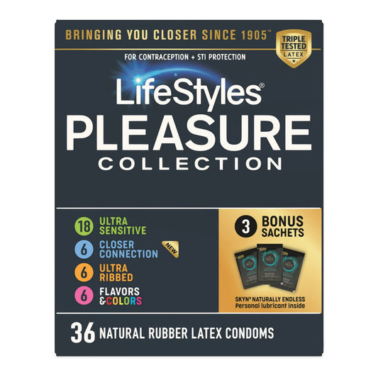 CONDOM, LIFESTYLES PLEASURE COLL LTX