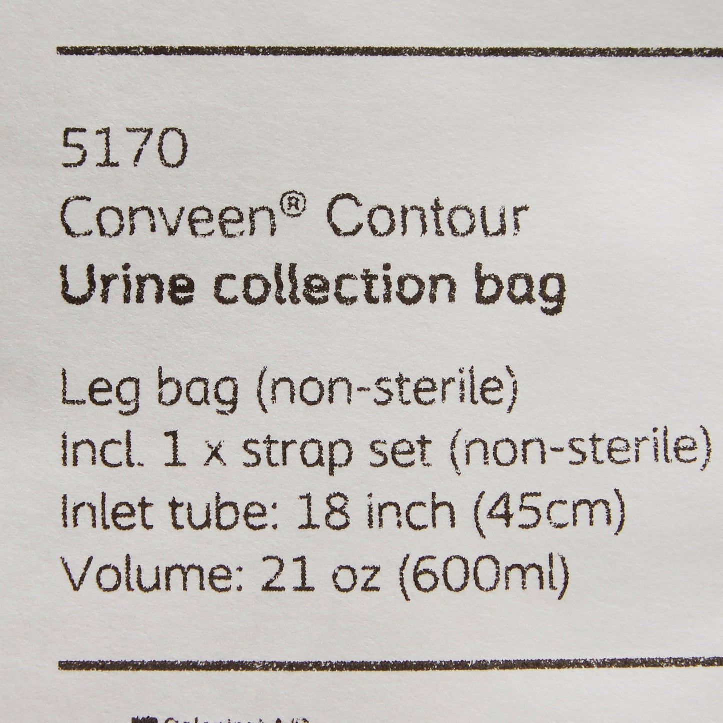 BAG, URINE DRN 21OZ TU 17"