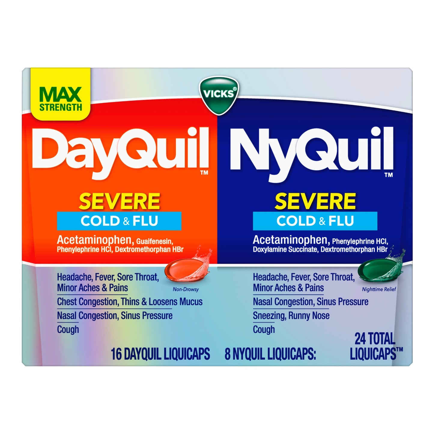 DAYQUIL/NYQUIL, LIQ CAP VICKSSEVERE COLD & FLU