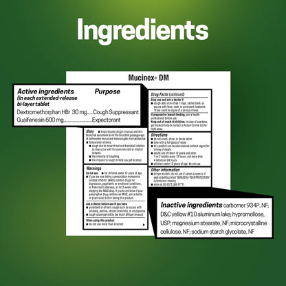 MUCINEX DM, TAB 600-30MG