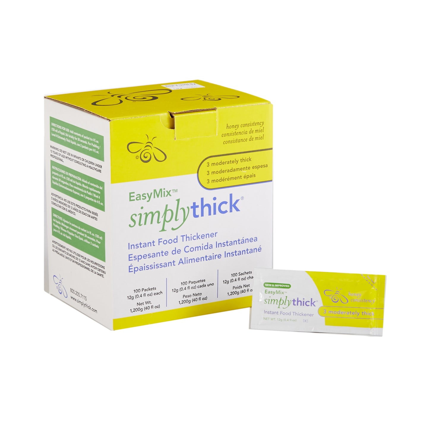 SIMPLY THICK, GEL HONEY 12GM INDIVIDUAL PACKETS